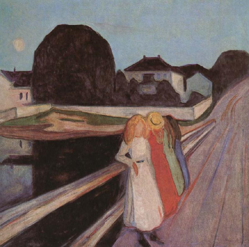 Edvard Munch Four Girl on the bridge oil painting image